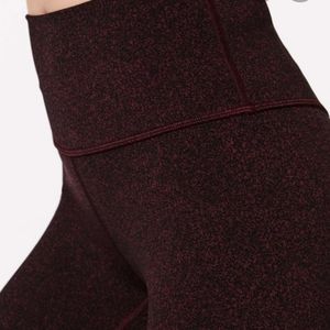 Lululemon align leggings 25" maroon/black size 8